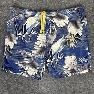Tommy Bahama Relax Swim Trunks Mens L 42x5.5 Blue Floral Mesh Liner Nylon Shorts
